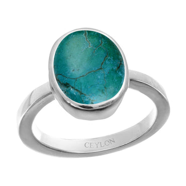 buy ceylon gems turquoise firoza 3.9cts elegant silver